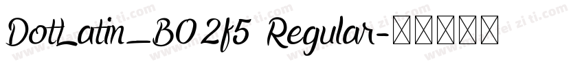 DotLatin_B02f5 Regular字体转换